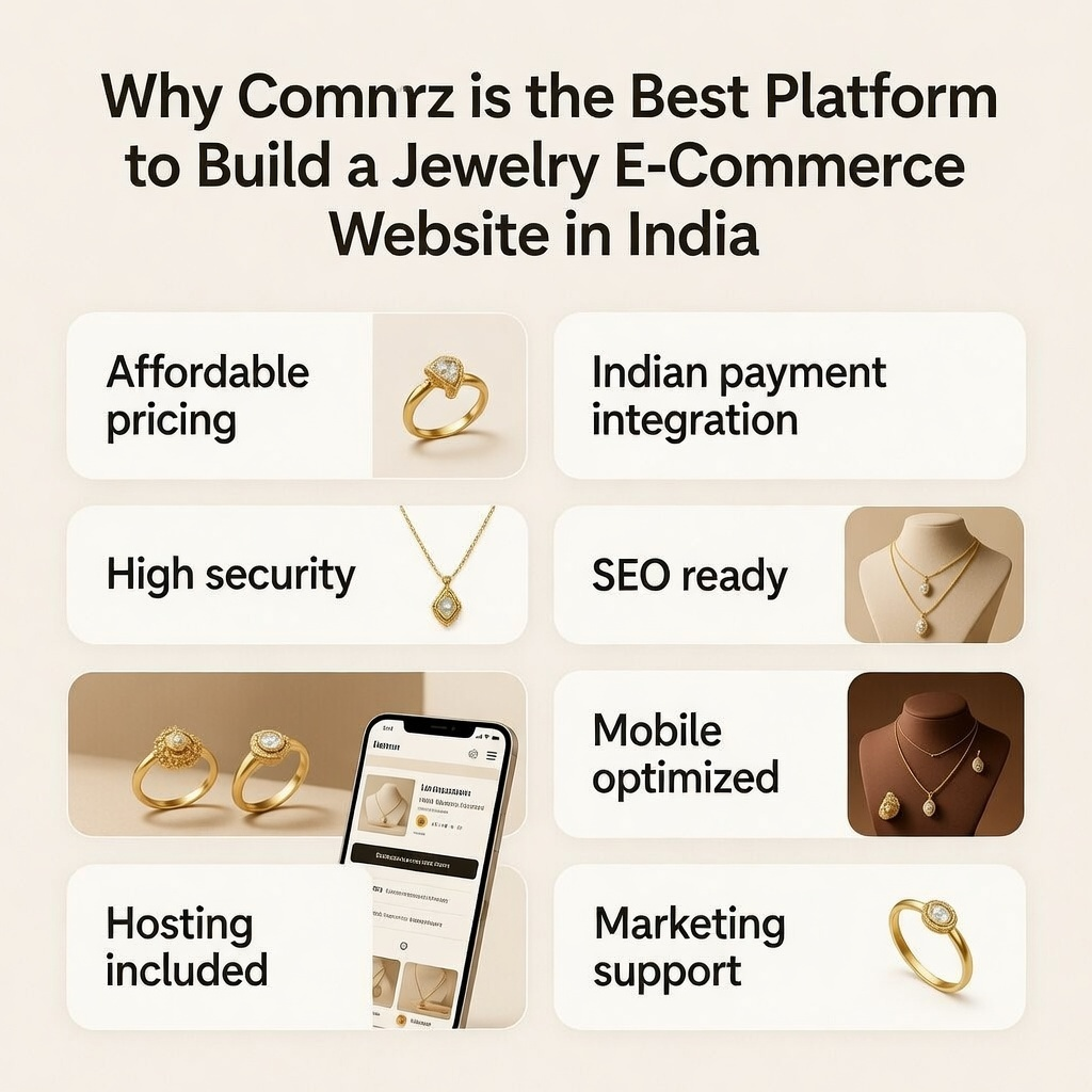 Why Commrz is the Best Platform to Build a Jewelry E-Commerce Website in India.