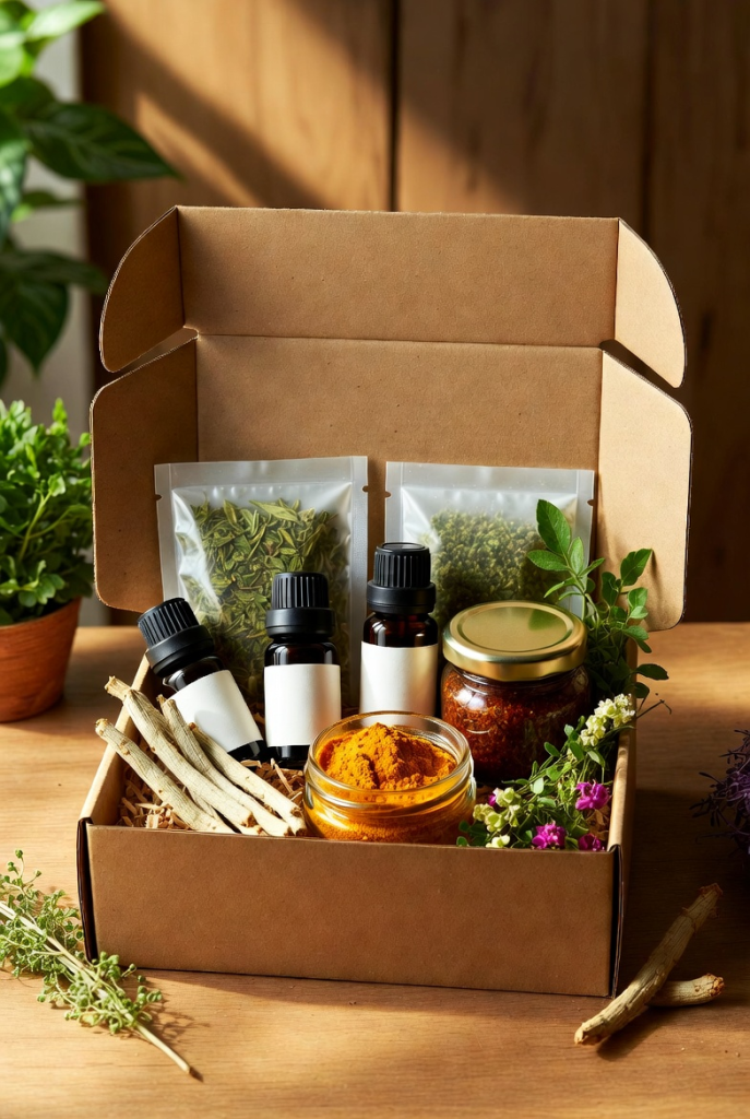 12 Unique Business Ideas: Ayurvedic wellness subscription boxes and herbal products